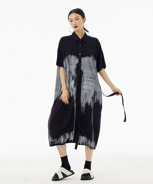 Blurred Print Dress
